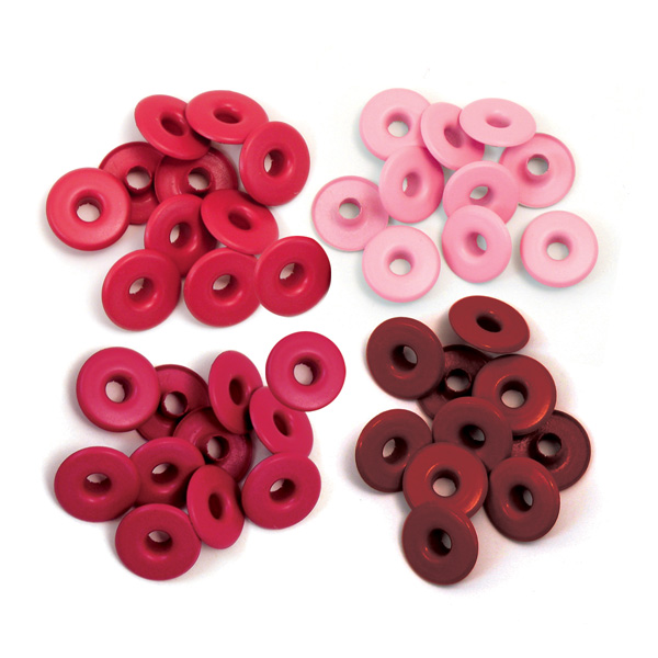 Wide Eyelets - red - 40 Stück